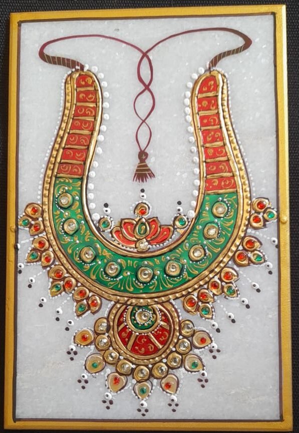 Marble Jewellery Tanjore Painting Size 10×12″