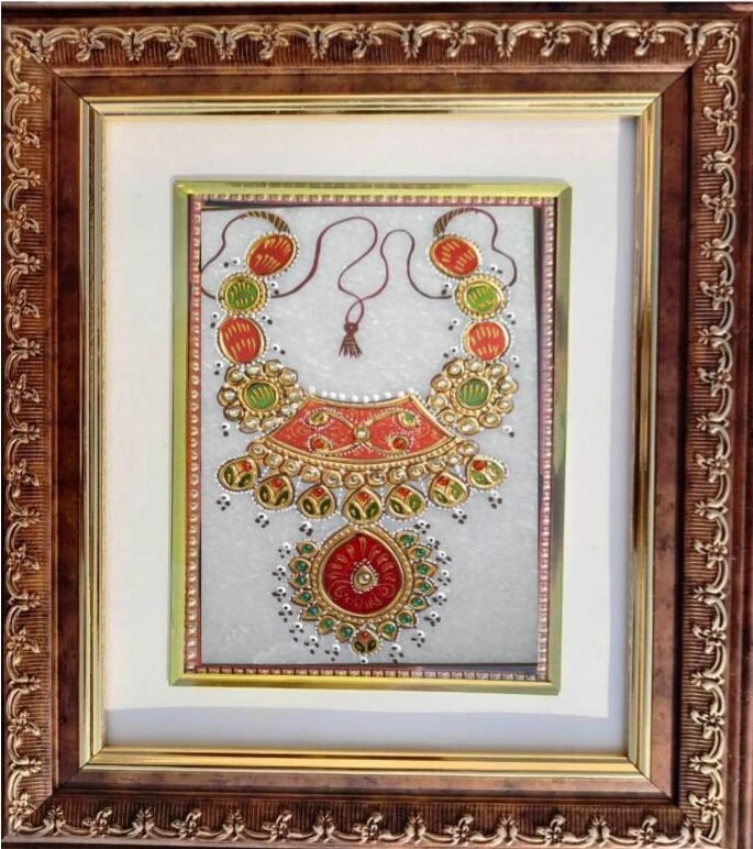 Marble Jewellery Tanjore Painting Size 10×12″