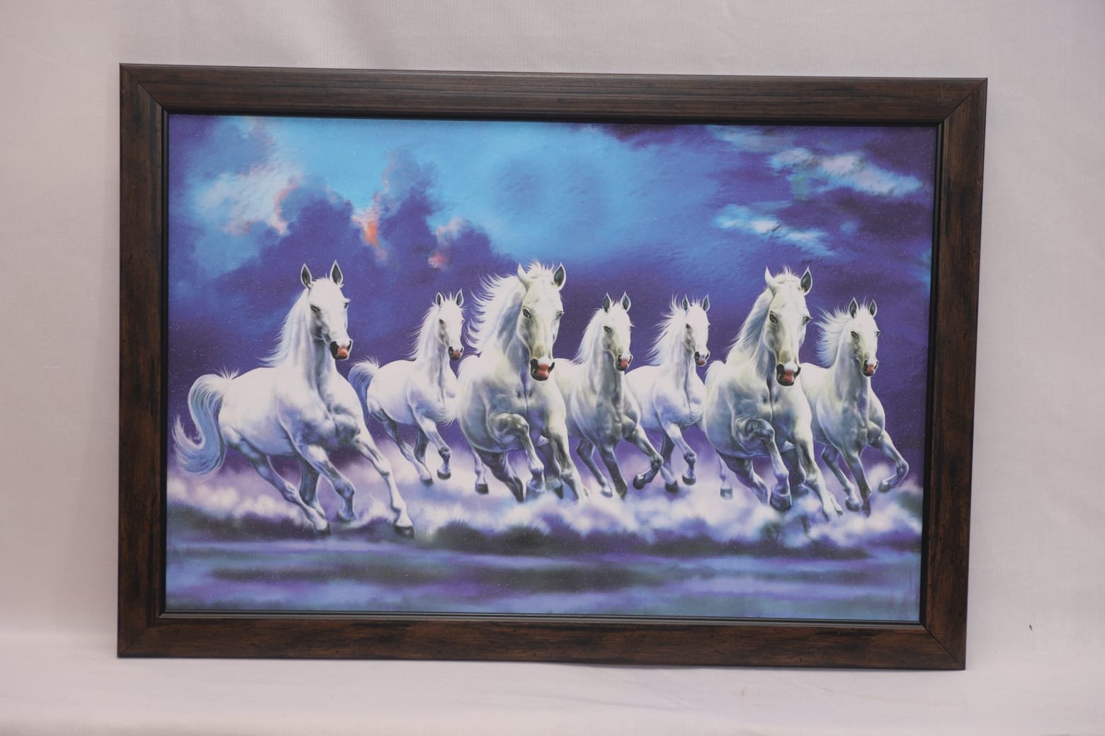 Horses Sparkle Wall Painting (23×30 cm, 2.5 Molding, Packing in Corrugated Box)